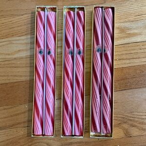 Red and White Striped Party Candles
